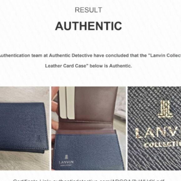 Lanvin Blue CARD Wallet Sleek Minimalist Design LIKE NEW WITH COA - Picture 12 of 12